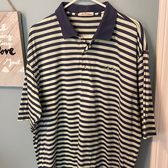 Peter Millar Striped Polo Shirt - XL - Excellent Condition - Picture 1 of 5